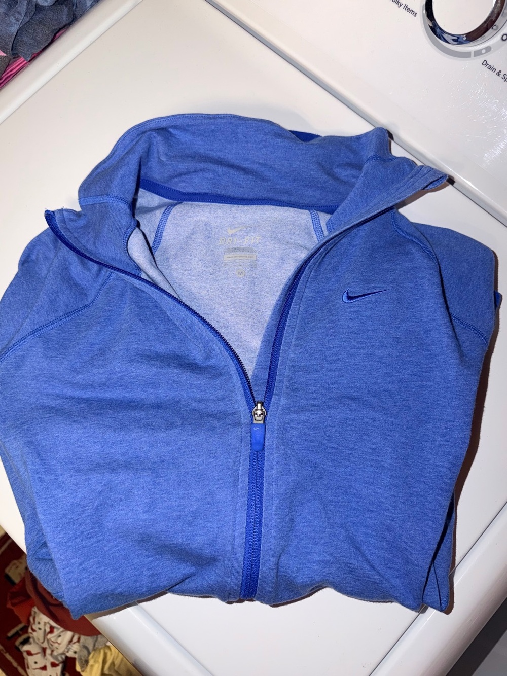 Nike Blue Full-Zip Hoodie Dri Fit